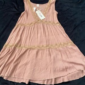 Tan Lace Dress